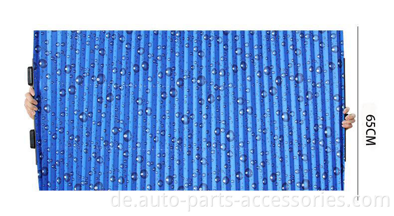 Polyester Aluminium beschichtetes Regentropfen blau gedruckte Anti -UV -Billig -Customized Auto Car Sunshade